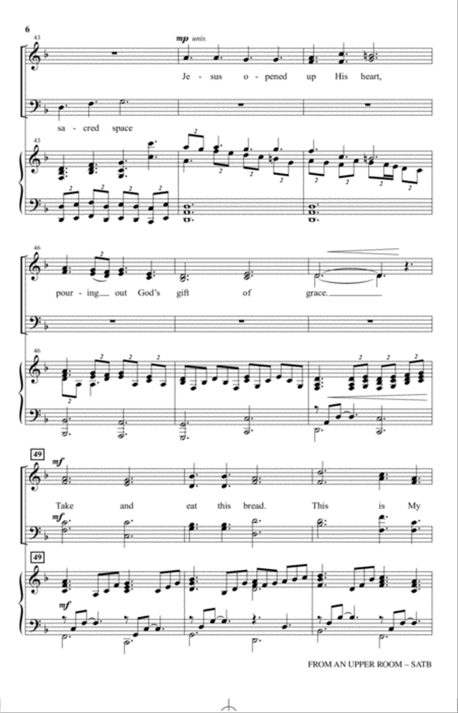 From An Upper Room From An Upper Room 4-Part scores gallery preview page 5