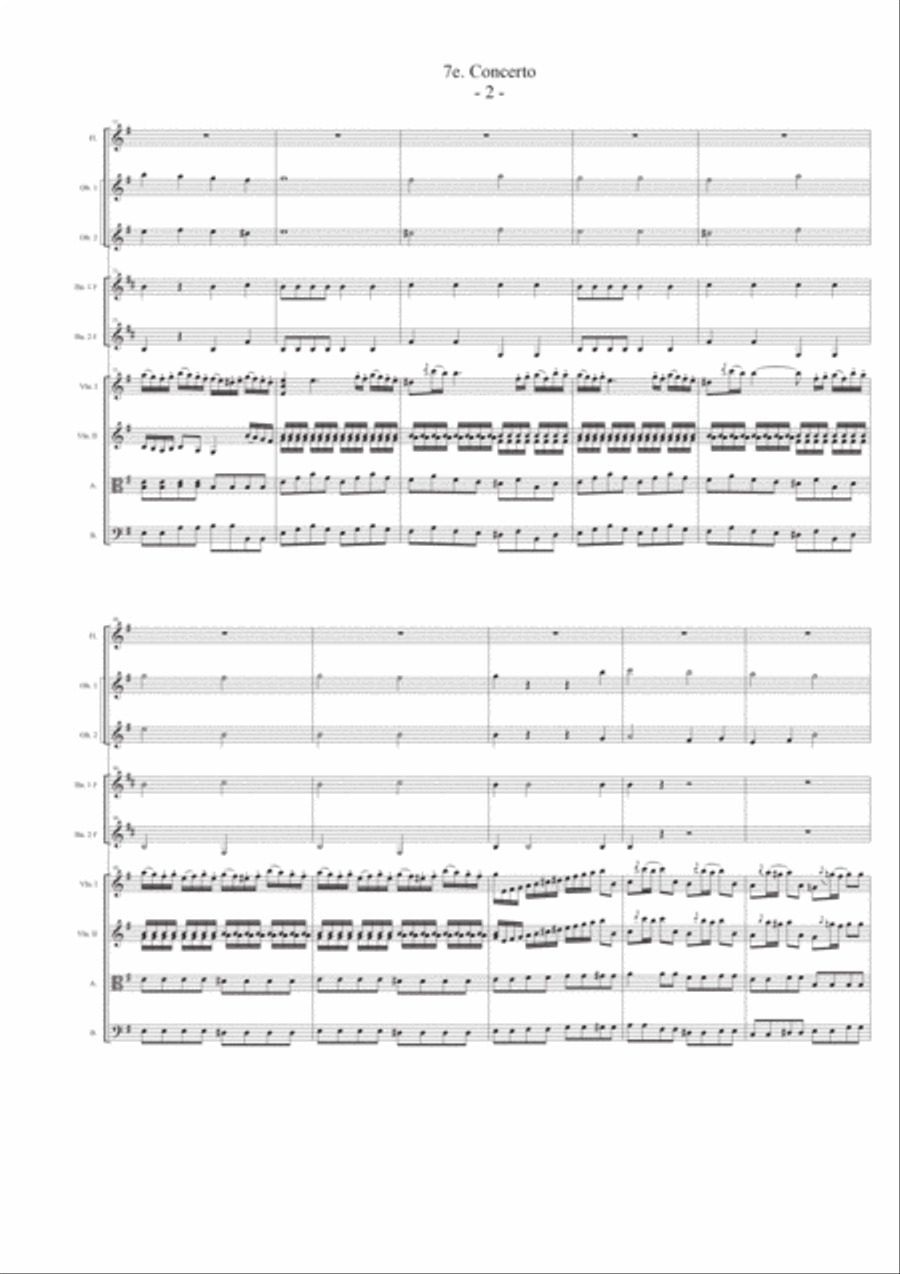 Flute Concerto Nr. 7 in e min. Chamber Orchestra scores gallery preview page 2