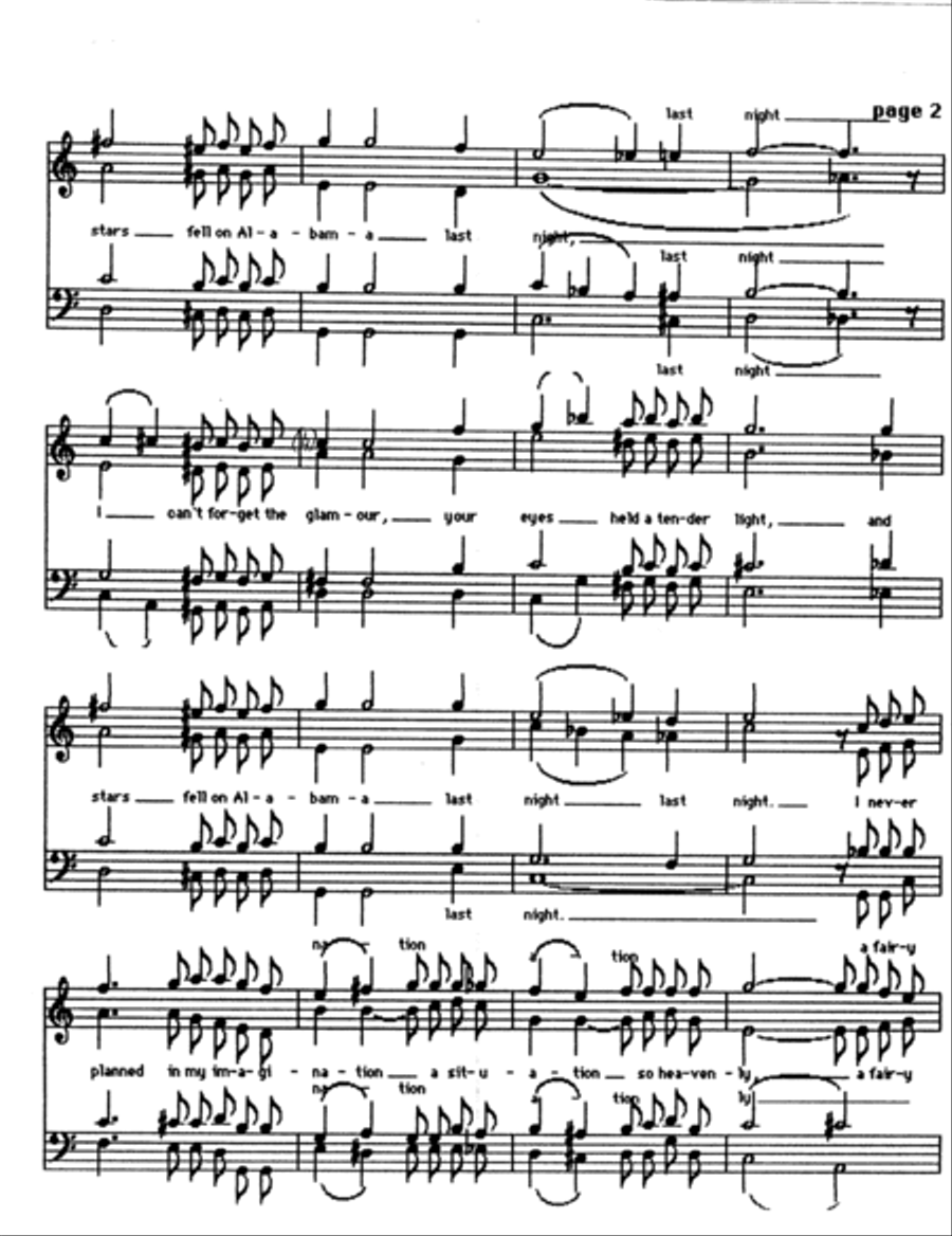 Stars Fell On Alabama A Cappella scores gallery preview page 2