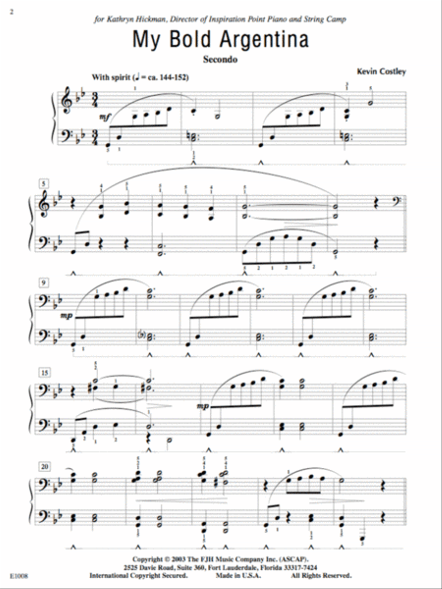 My Bold Argentina Piano Method scores gallery preview page 3