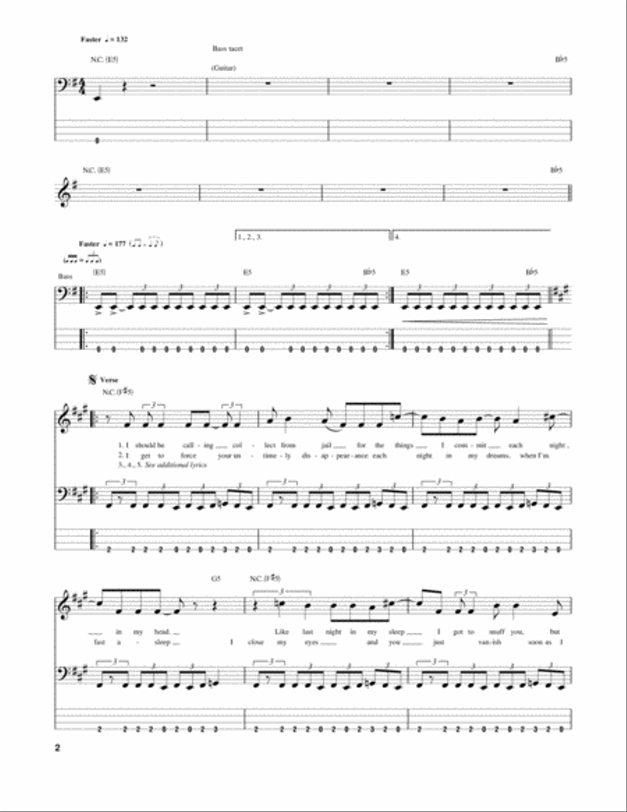 Sleepwalker Guitar Tablature scores gallery preview page 2