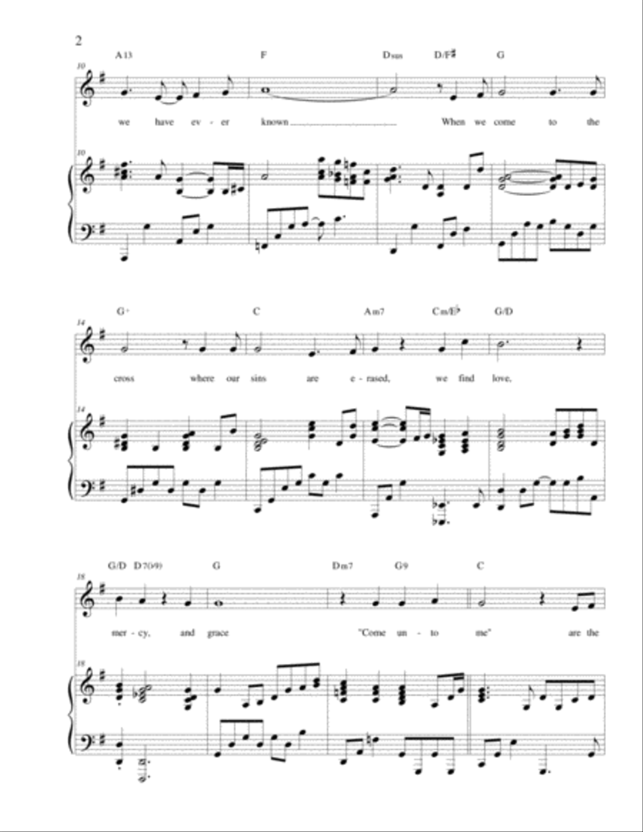 Love Mercy And Grace Love Mercy And Grace Piano, Vocal, Guitar scores gallery preview page 2