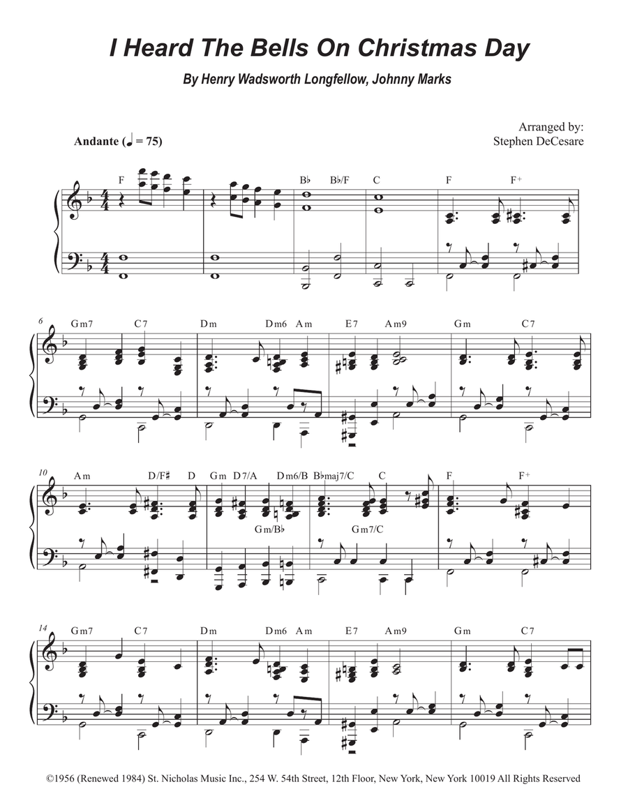 I Heard The Bells On Christmas Day I Heard The Bells On Christmas Day Clarinet Solo scores gallery preview page 4