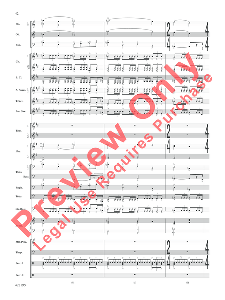 Man of Steel, Suite from Concert Band scores gallery preview page 43