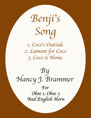 Benji's Song for WW Trio; Oboe, Oboe and English Horn