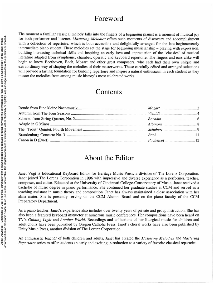 Mastering Melodies: Favorite Chamber Music Piano Solo scores gallery preview page 2