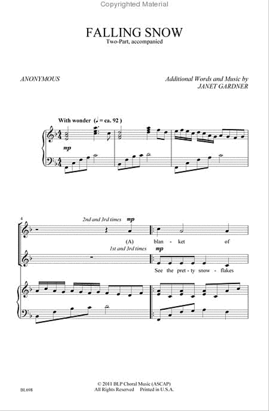 Falling Snow Falling Snow 2-Part scores gallery preview page 2