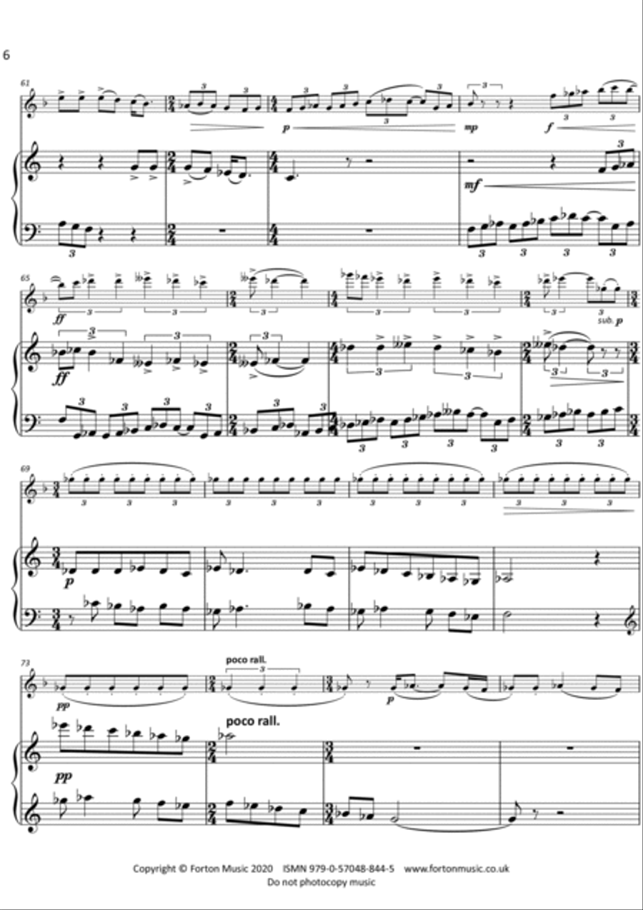 Sonata for Alto Flute and Piano Flute scores gallery preview page 6