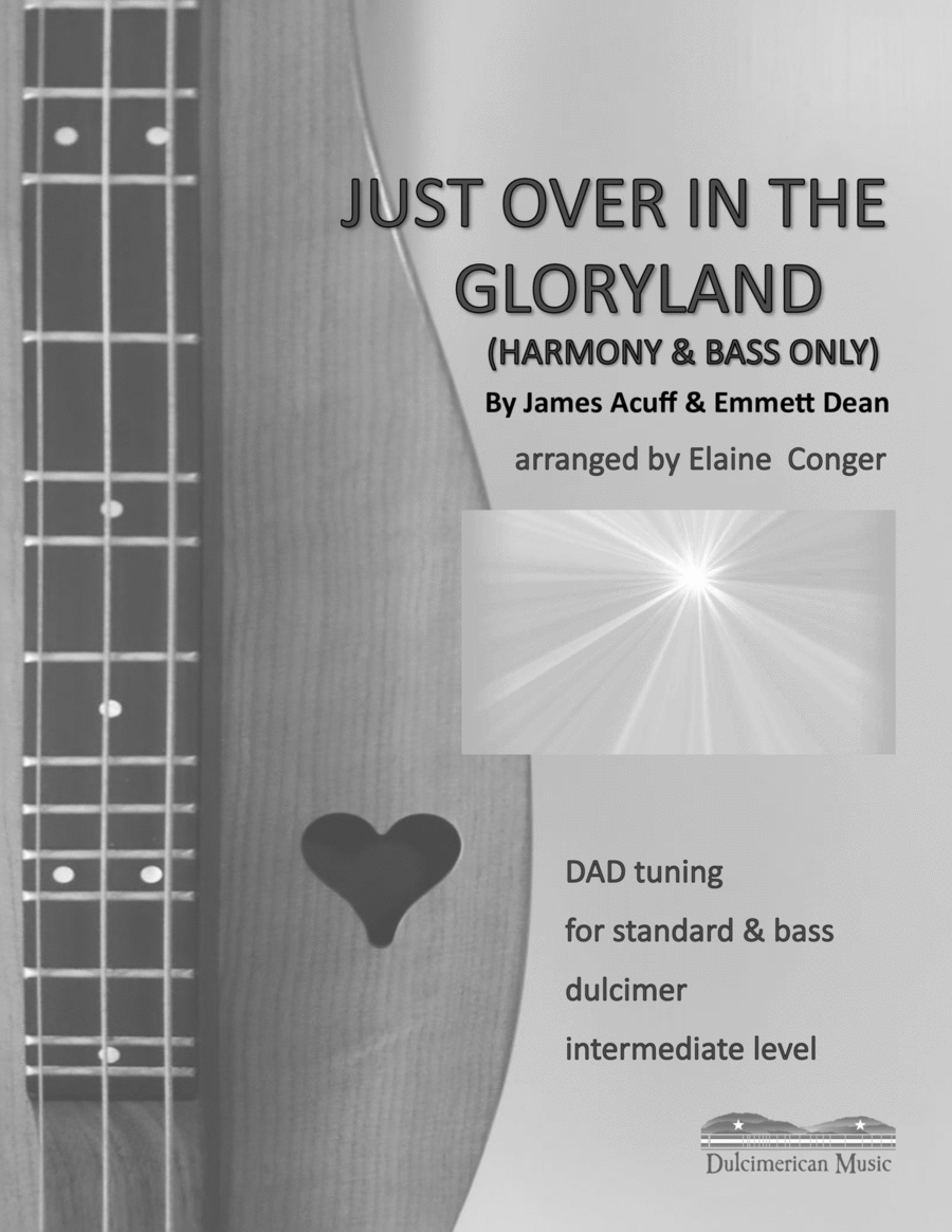 Just Over in the Gloryland - HARMONY & BASS PART ONLY Dulcimer scores gallery preview page 1