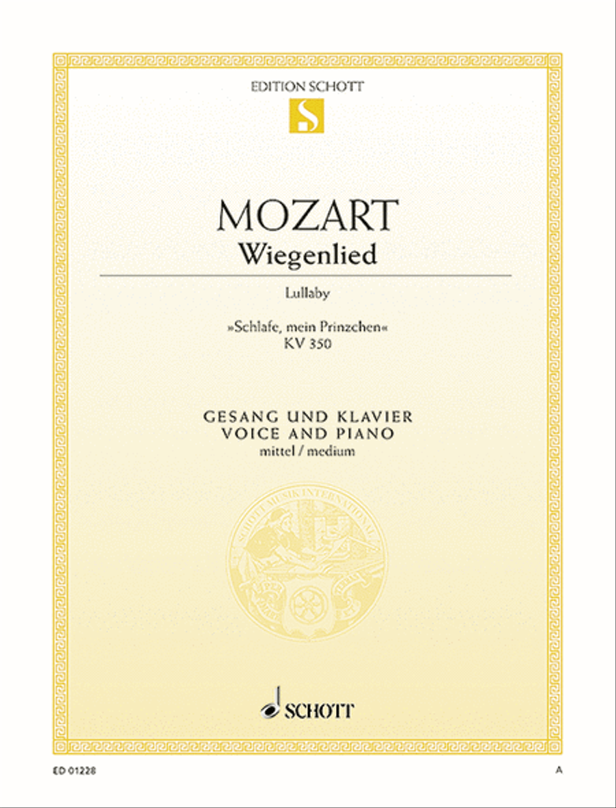 Wiegenlied, K. 350 Medium Voice scores gallery preview page 1