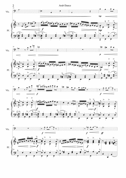Arab Dance - Cello transcription image number null