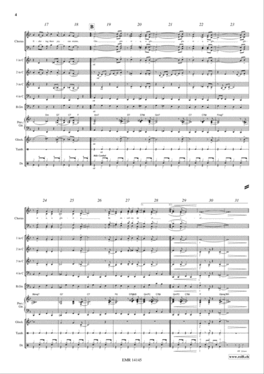 Christmas Glory Woodwind Quartet scores gallery preview page 5