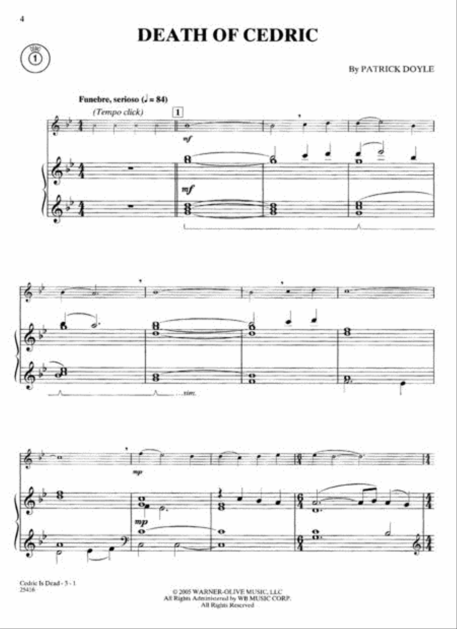 Selections from Harry Potter and the Goblet of Fire - Piano Accompaniment Piano Accompaniment scores gallery preview page 2