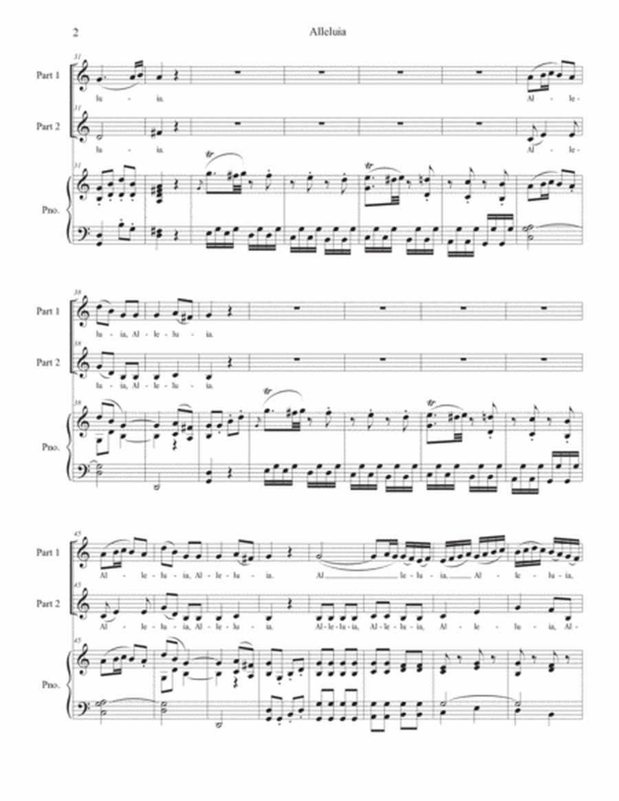 Alleluia (from "Exsultate, Jubilate") (2-part choir) image number null