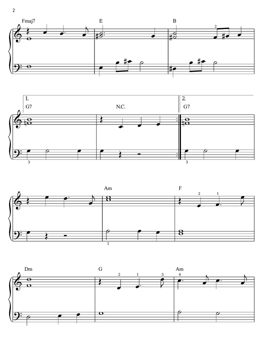Somewhere In Time Easy Piano scores gallery preview page 2