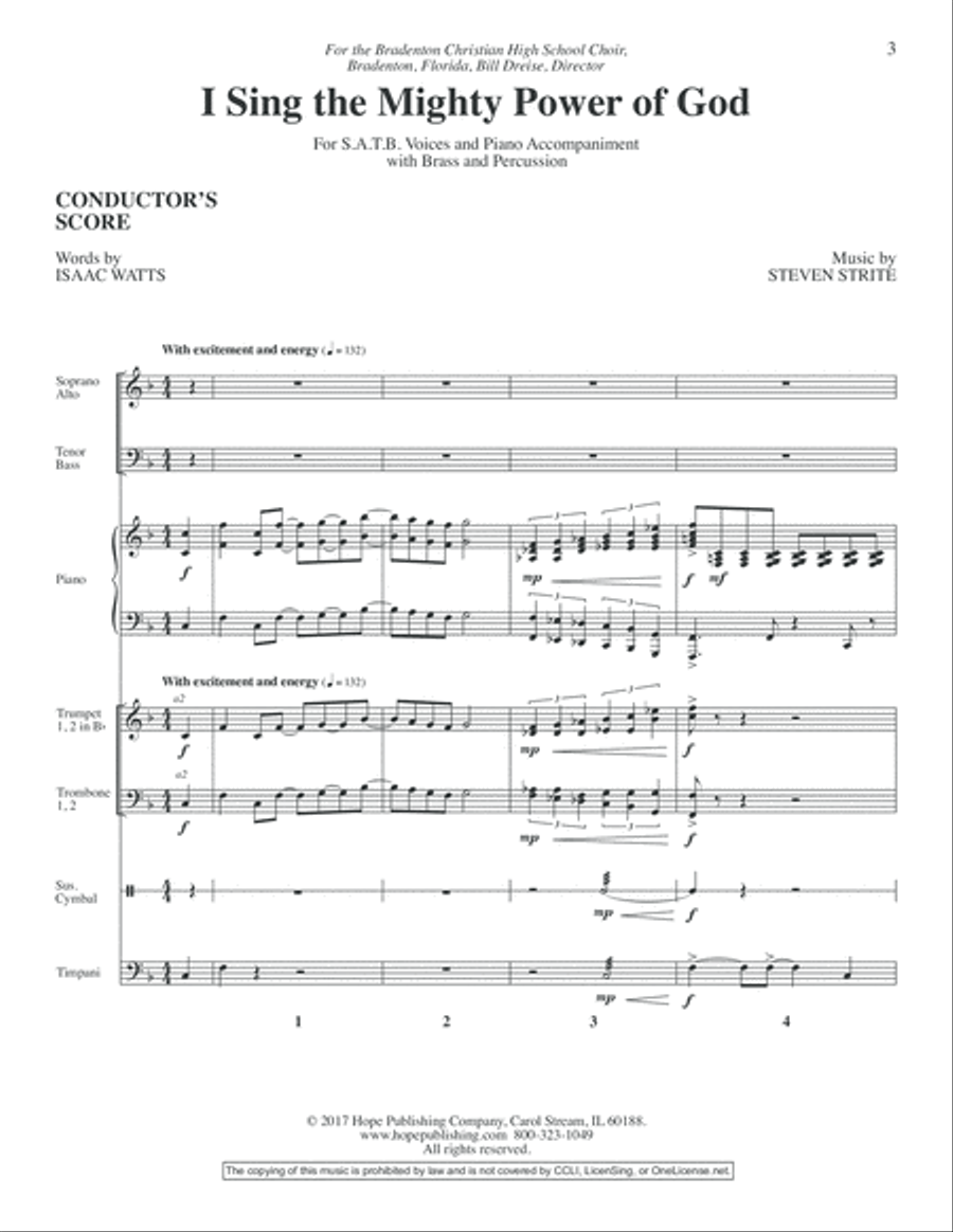 I Sing the Mighty Power of God Piano scores gallery preview page 3