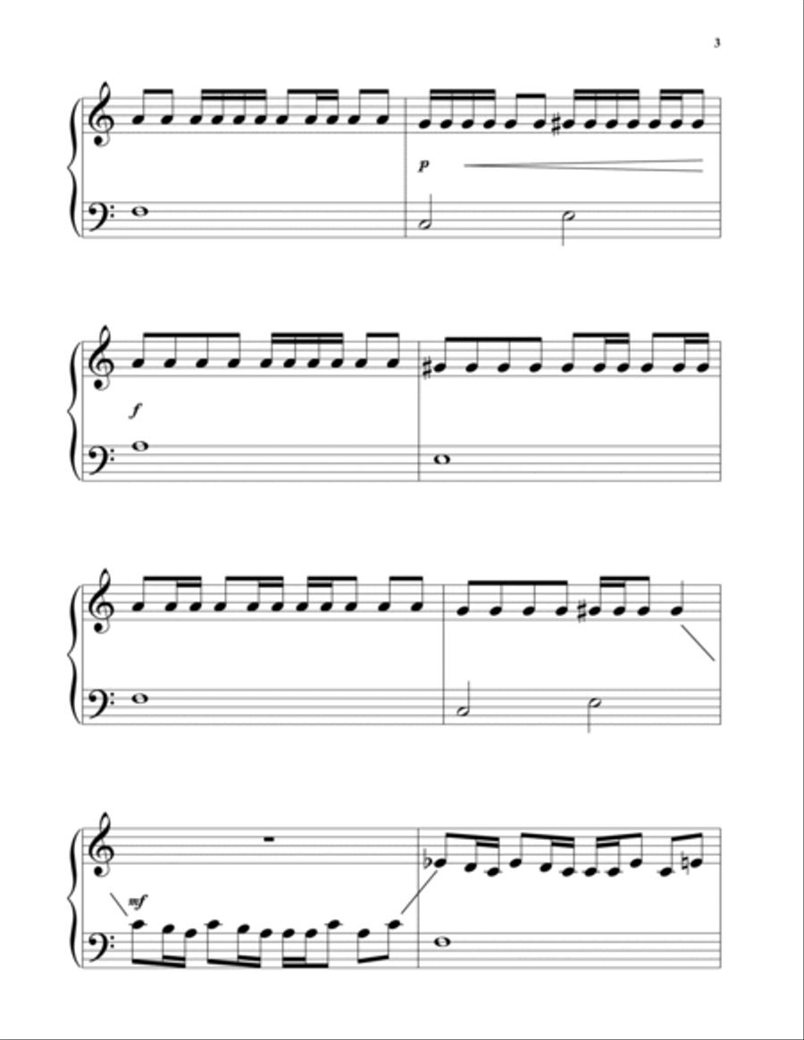 Alexander Hamilton (from Hamilton) Piano Solo scores gallery preview page 3