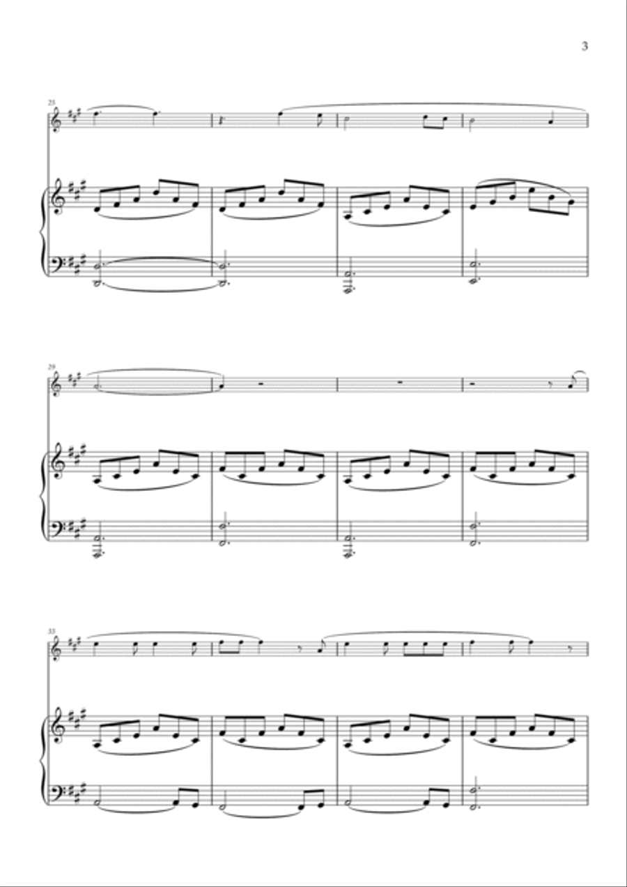 Hallelujah Flute Solo scores gallery preview page 3