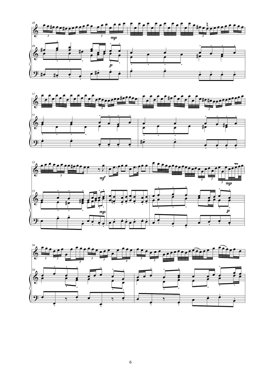 Vivaldi - Sonata in C major RV 82 for Guitar and Cembalo or Piano Classical Guitar scores gallery preview page 6