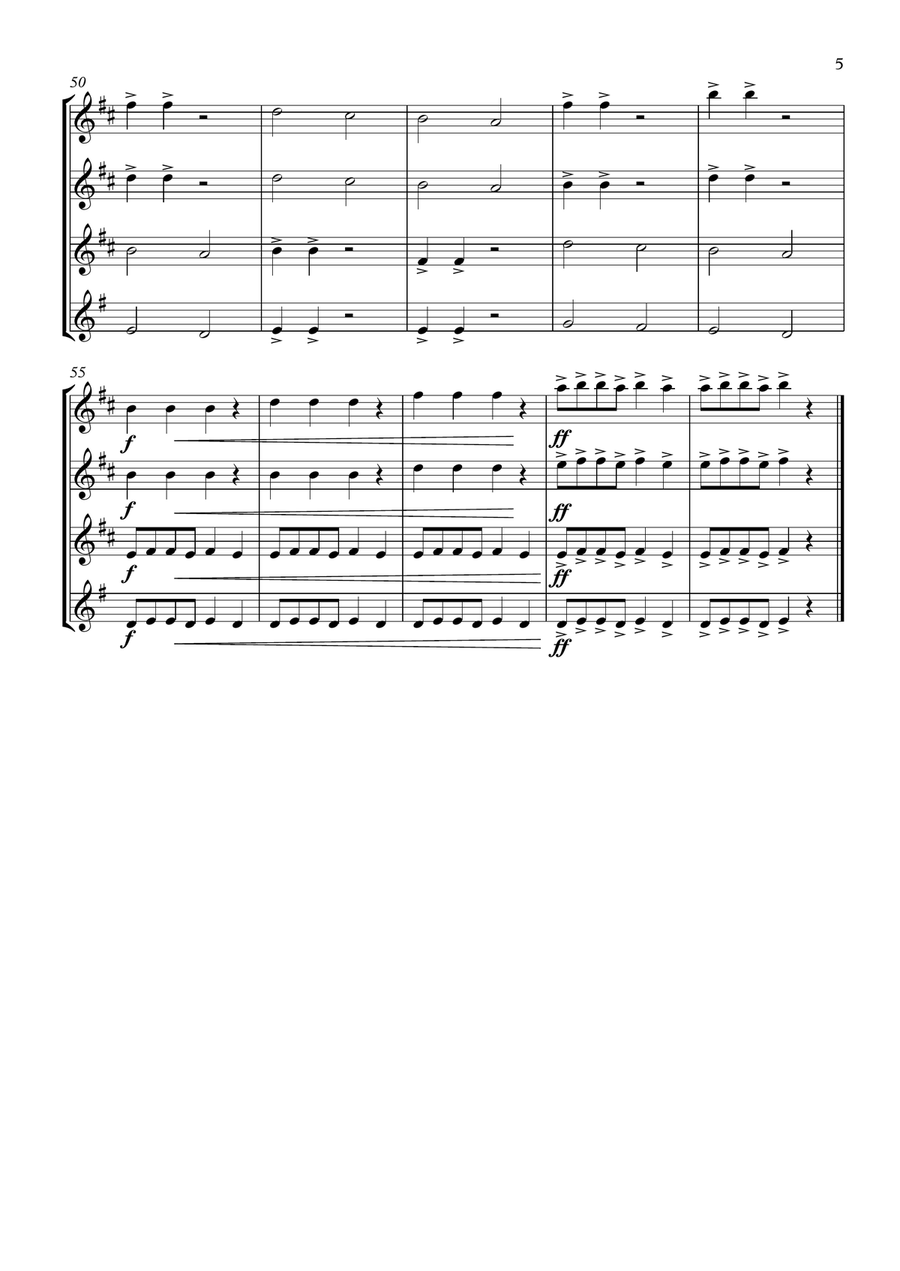 We Will Rock You We Will Rock You Woodwind Quartet scores gallery preview page 5