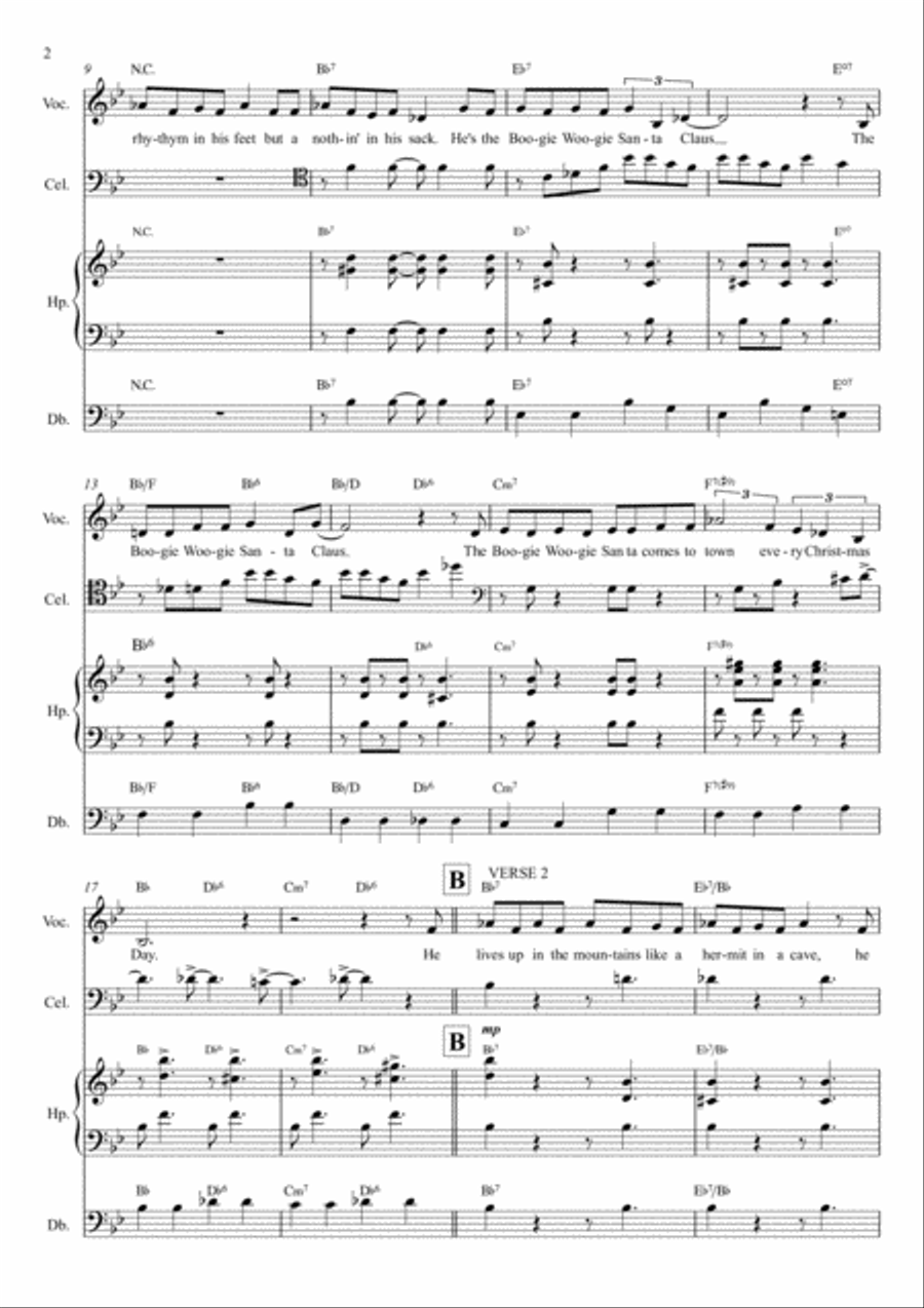 Boogie Woogie Santa Claus Small Ensemble scores gallery preview page 3