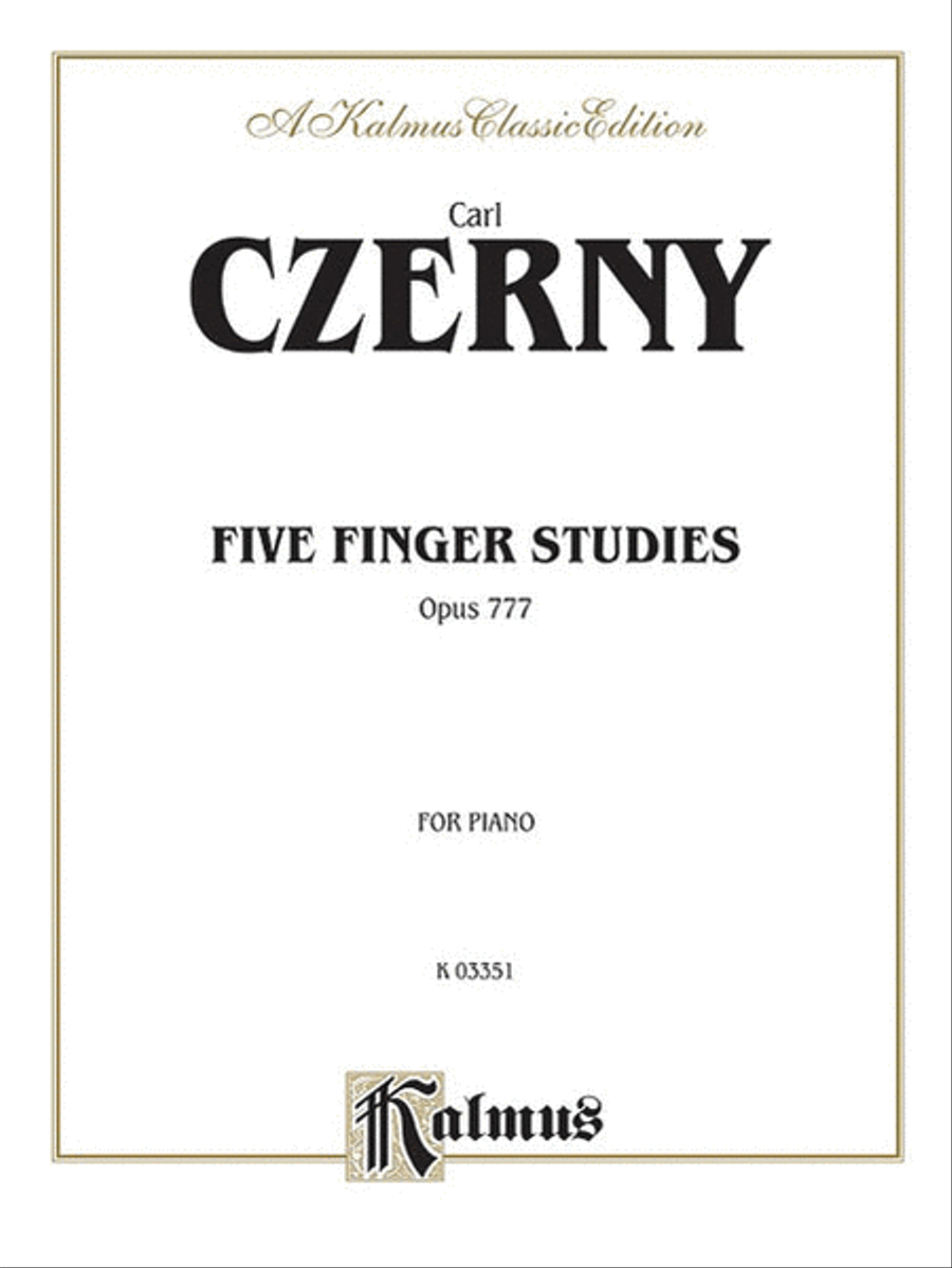 Five Finger Studies, Op. 777 Piano Method scores gallery preview page 1