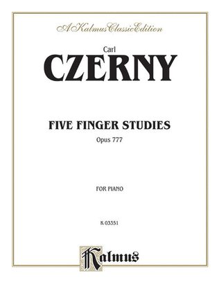 Book cover for Five Finger Studies, Op. 777