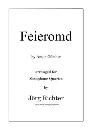 Book cover for Feieromd (End of Work) - Traditional German Song for Saxophone Quartet