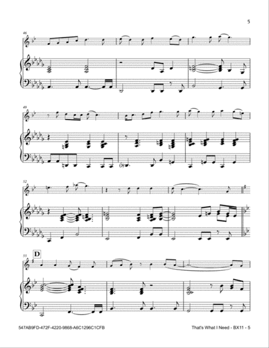 That's What I Need Baritone Saxophone scores gallery preview page 5