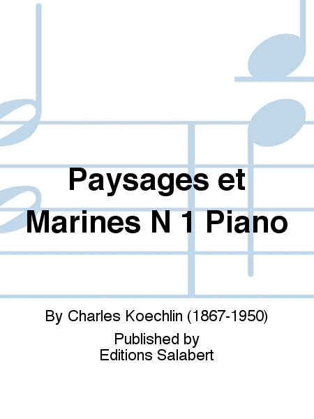 Paysages et Marines N 1 Piano