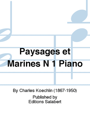 Paysages et Marines N 1 Piano