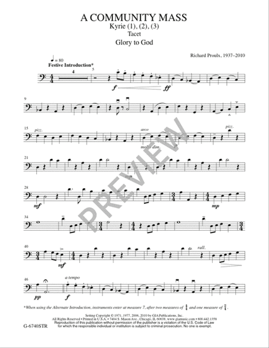 A Community Mass - String edition Flute scores gallery preview page 19