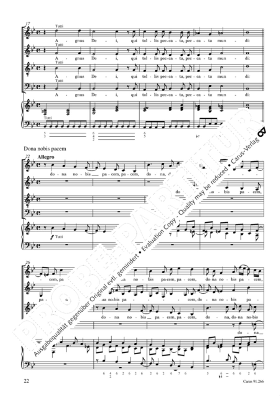 Missa Sancti Jacobi in B 4-Part scores gallery preview page 23