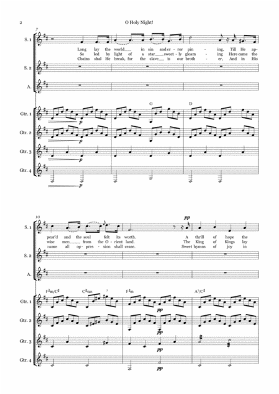 O, Holy Night. O, Holy Night. SSA scores gallery preview page 2