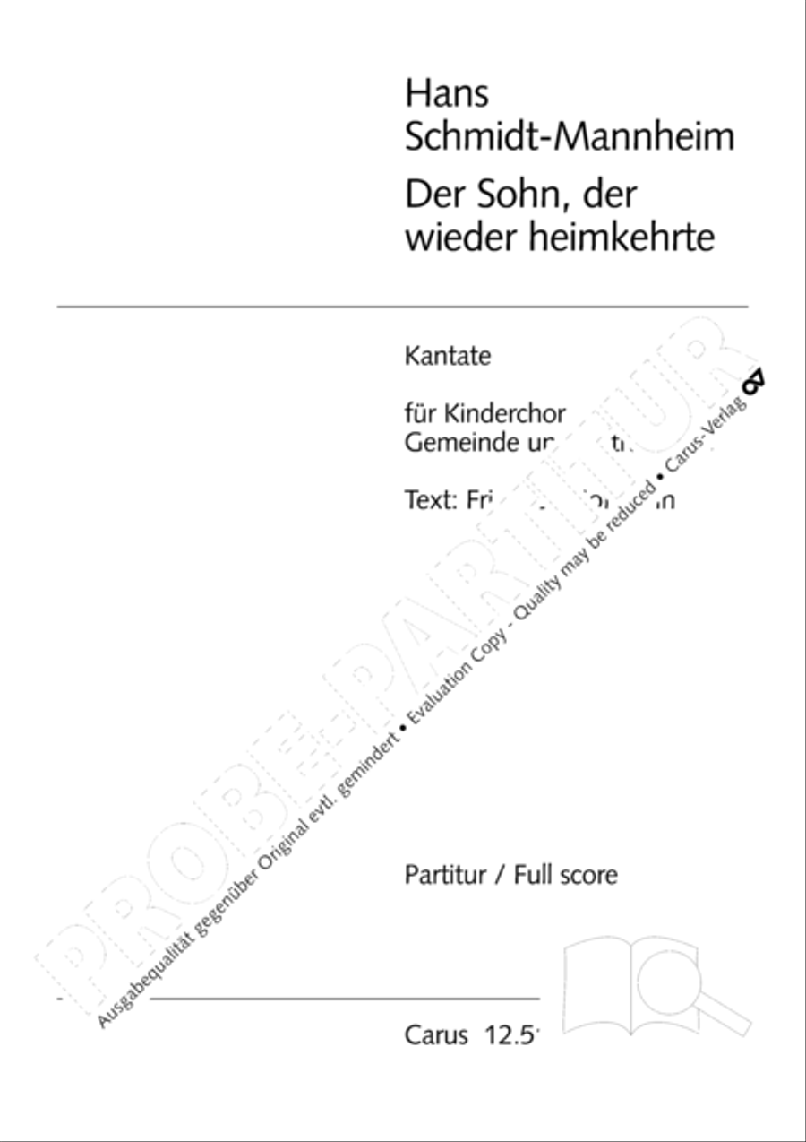 Der Sohn, der wieder heimkehrte 2-Part scores gallery preview page 2