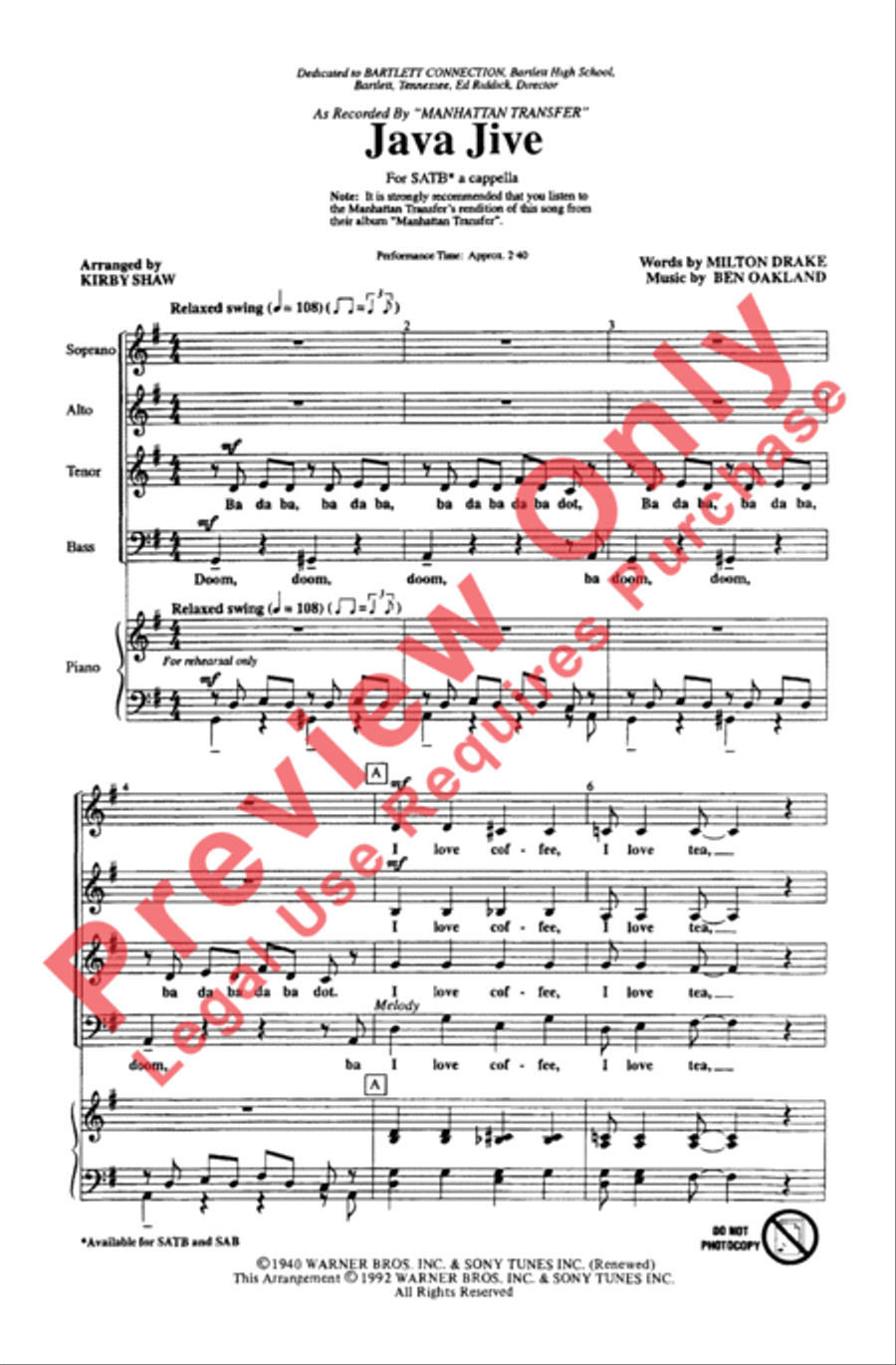 Java Jive 4-Part scores gallery preview page 2