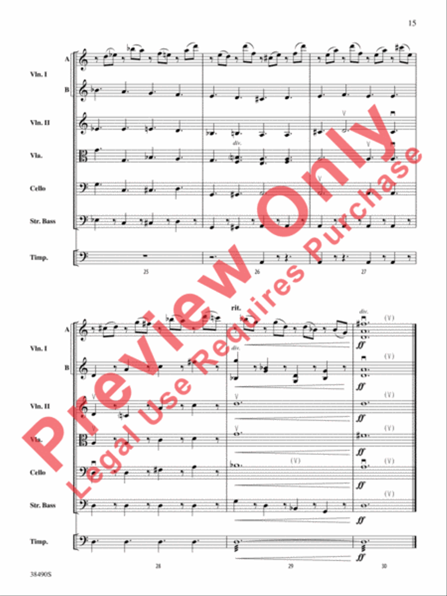 Two Selections from Mozart's Requiem Mass String Orchestra scores gallery preview page 16
