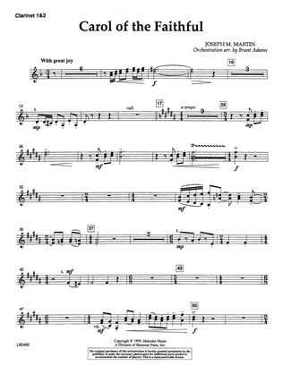 Carol Of The Faithful (from "Canticle Of Joy") - Bb Clarinet 1 & 2