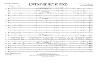 Love Never Felt So Good - Full Score