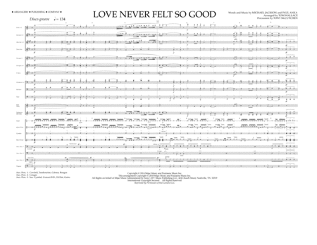 Love Never Felt So Good - Full Score