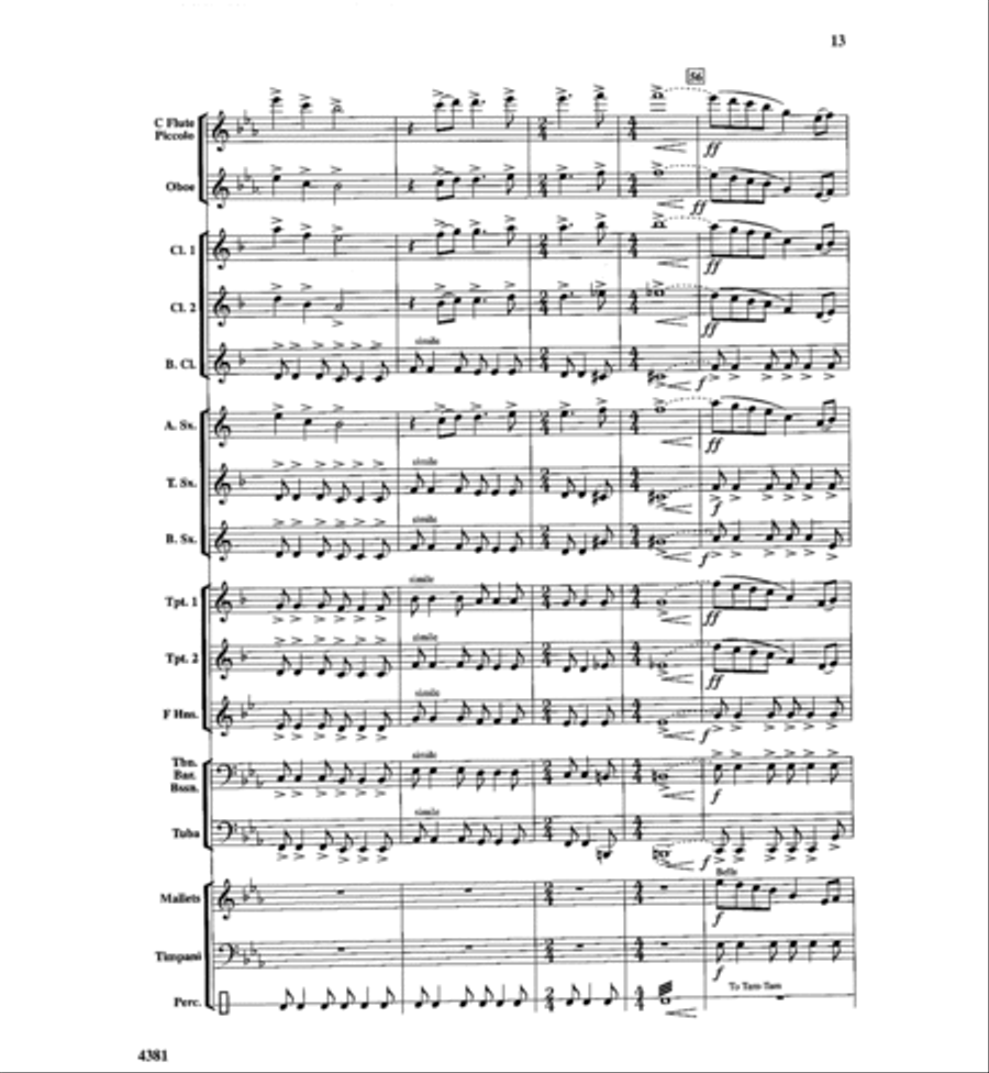 A Hymn of Peace Concert Band scores gallery preview page 12