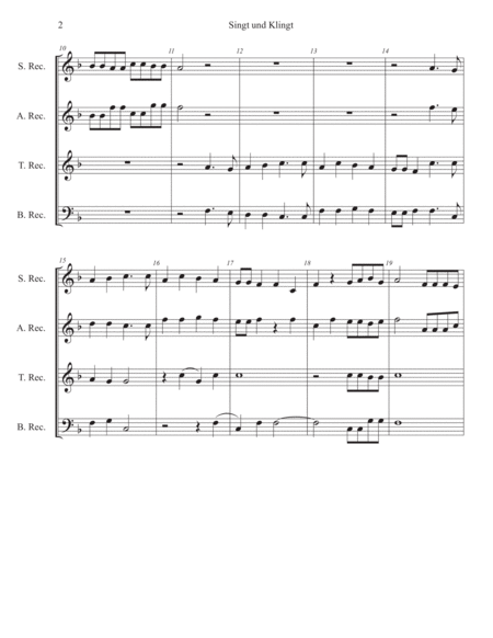 Psallite, unigenito (Singt und Klingt) for Recorder Quartet image number null