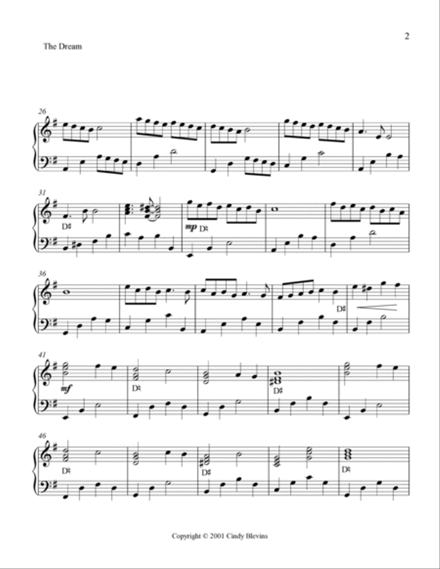 The Dream, solo for Pedal Harp Pedal Harp scores gallery preview page 3