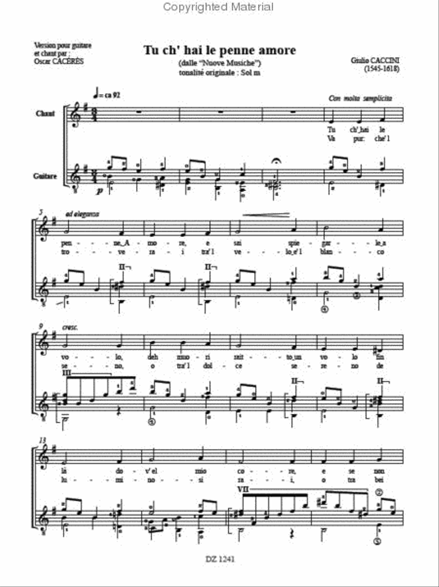 Arie Antiche vol. 1 Classical Guitar scores gallery preview page 2