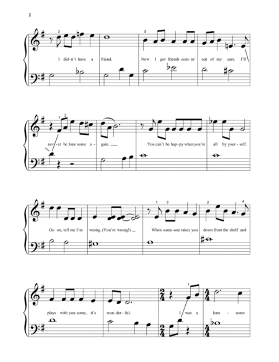 The Ballad Of The Lonesome Cowboy (from Toy Story 4) Piano Solo scores gallery preview page 2