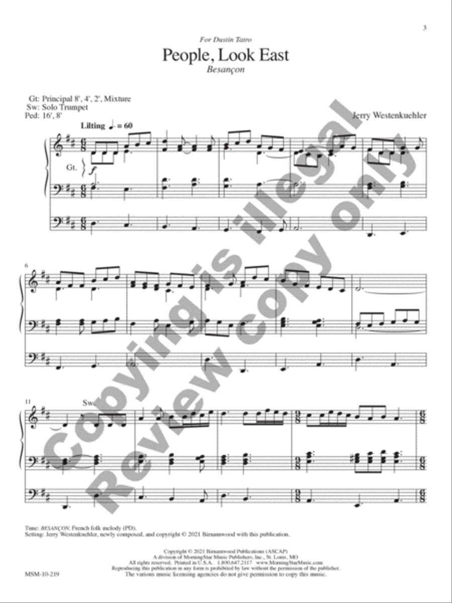 Four Advent Trumpet Tunes Organ Solo scores gallery preview page 3