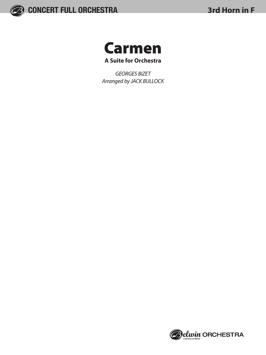 Carmen Suite: 3rd F Horn