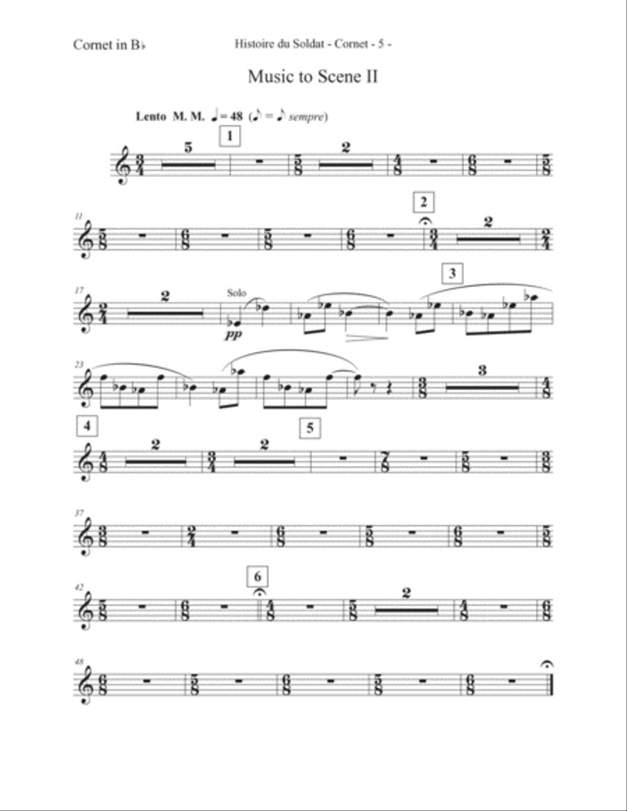 Histoire du Soldat Cornet Part Chamber Music scores gallery preview page 6
