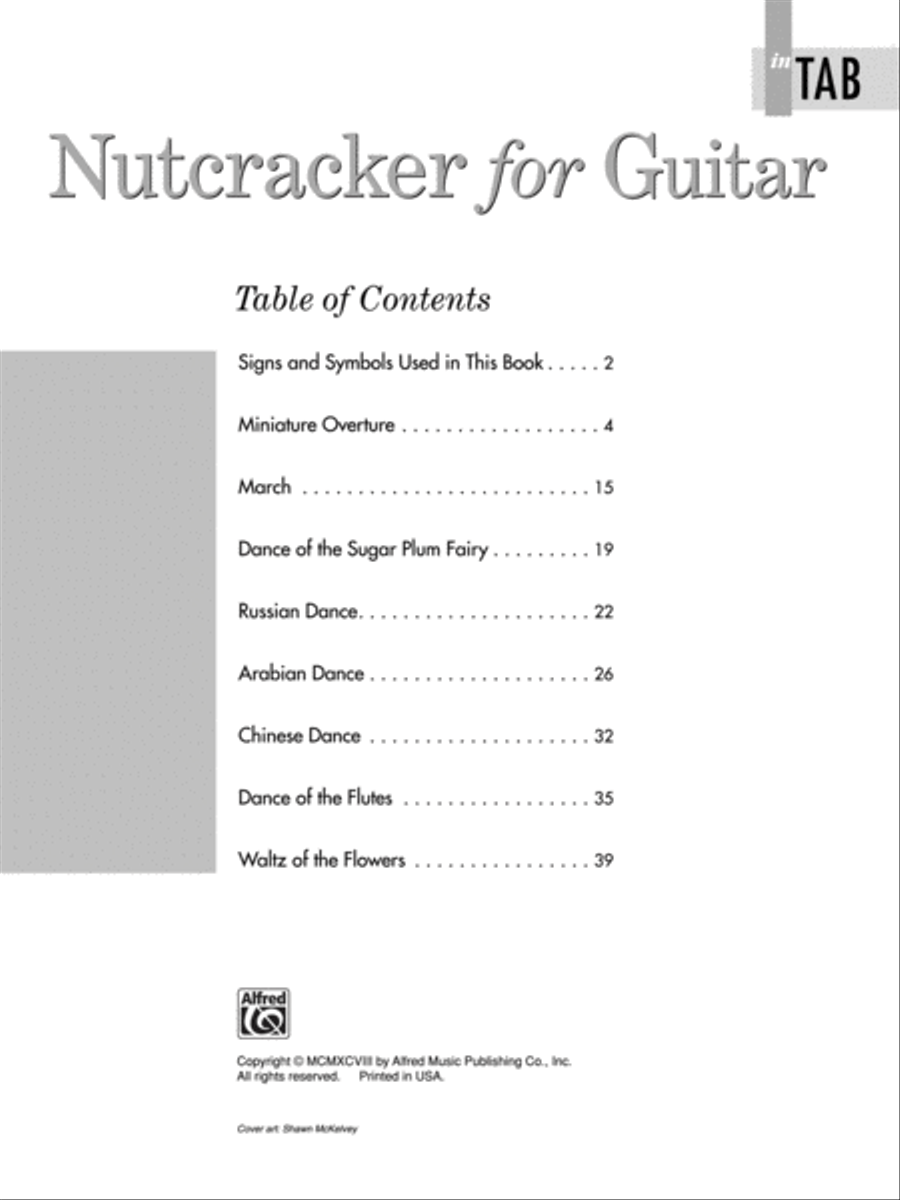 Nutcracker for Guitar In TAB Classical Guitar scores gallery preview page 2