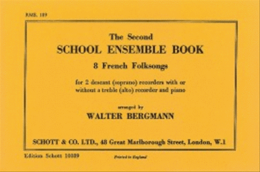 The Second School Ensemble Book Recorder scores gallery preview page 1